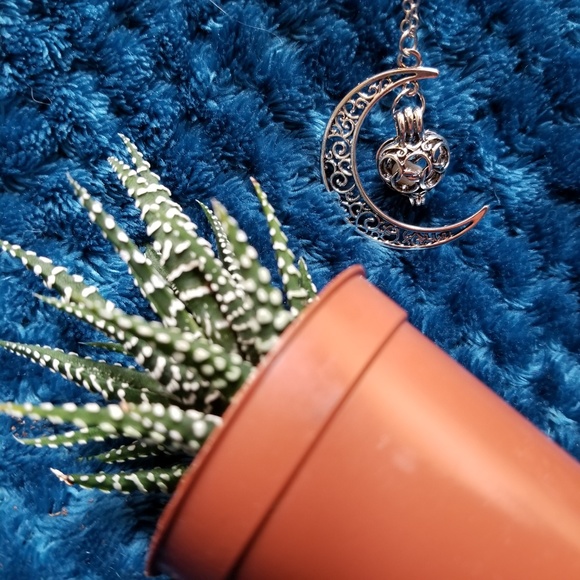 Pearl Oyster Bead Silver Locket Pendant Necklace - Picture 3 of 7